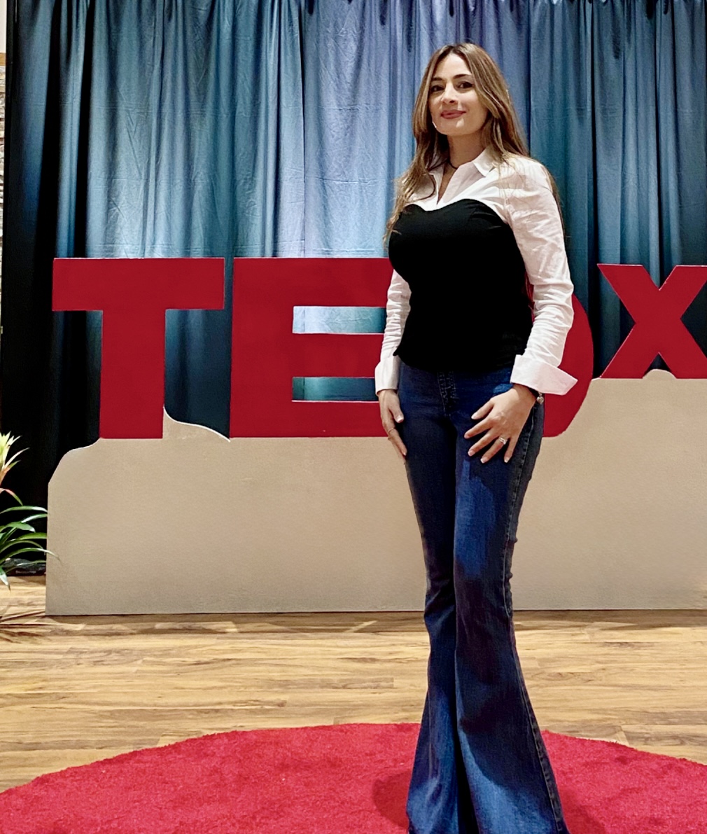 Dr. Miriam Ismail speaking at TEDx